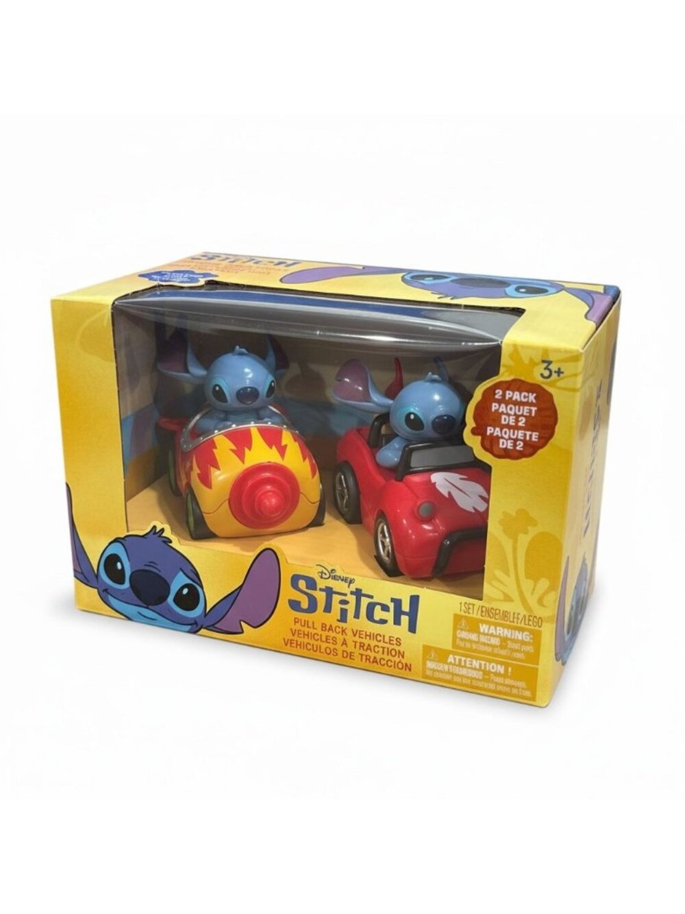 Disney Stitch Pull-Back Vehicle Toy Set Space Rocket & Buggy Car Ages 3+